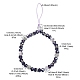 perles de strass en verre et argile polymère rondelle chaînes de dragonne de téléphone(HJEW-YW0001-05A)-4