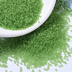 MIYUKI Delica Beads, Cylinder, Japanese Seed Beads, 11/0, (DB1266) Matte Transparent Lime, 1.3x1.6mm, Hole: 0.8mm, about 2000pcs/10g(X-SEED-J020-DB1266)