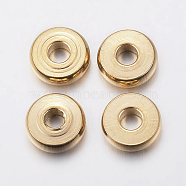 Ion Plating(IP) 304 Stainless Steel Spacer Beads, Donut, Golden, 6x1.5~1.6mm, Hole: 2mm(X-STAS-F136-02G)