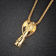 Stainless Steel Angel Pendant Necklaces for Women, Golden, no size(WQ2654-3)