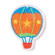 Circus Theme Acrylic Pendants, Balloon, 39.5x30.5x2.5mm, Hole: 1.6mm(MACR-U003-04A)