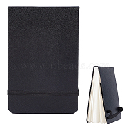 PU Leather Cover Watercolor Paper Pads, Portable Hand Book, with Band, Fine Texture, Rectangle, Black, 144x94x16mm(AJEW-WH0324-02B)