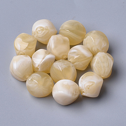 Acrylic Beads, Imitation Gemstone Style, Nuggets, Wheat, 15.5x12x12mm, Hole: 1.8mm, about 310pcs/500g(OACR-T007-08C)