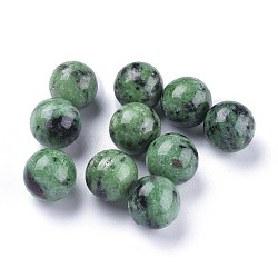 Natural Rudy in Zoisite Beads, Gemstone Sphere, No Hole/Undrilled, Round, 17.5~18mm(G-L564-004-E01)