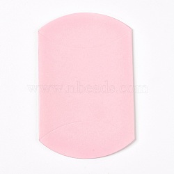 Kraft Paper Wedding Favor Gift Boxes, Pillow, Pearl Pink, 9x10.5x3.5cm(X-CON-WH0037-B-08)