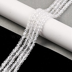 Natural Quartz Crystal Beads Strands, Faceted, Rock Crystal Cube Beads, 4x4x4.5mm, Hole: 1mm, about 99pcs/strand, 15.75 inch(40cm)(G-F770-A02-01)