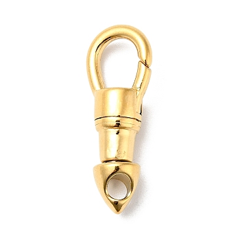304 Stainless Steel Swivel  Clasps, Manual Polishing, Golden, 23.5x9x6mm, Hole: 3x2.5mm