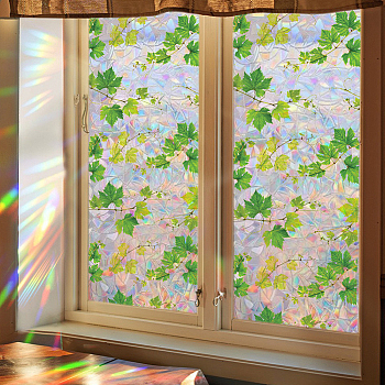 Waterproof PVC Electrostatic Wall Stickers, for Living Room TV Wall Store Backdrops Thick Wallpaper Decoration, Lime Green, 1115x450x0.1mm