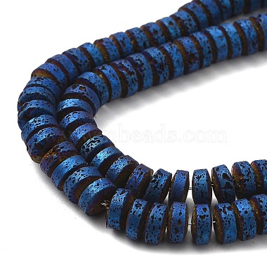 Electroplated Natural Lava Rock Beads Strands(G-Q1009-F01-01A)-3