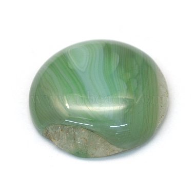 Dyed Natural Striped Agate/Banded Agate Cabochons(G-R348-24mm-01)-2
