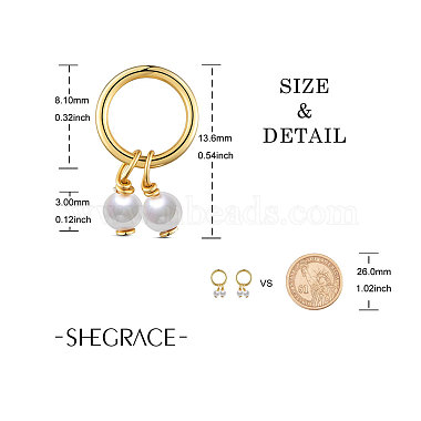 Clous d'oreilles en argent sterling Shegrace 925(JE711A)-2