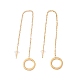 Longue chaîne avec boucles d'oreilles pendantes à anneau ouvert(EJEW-A067-10G)-1