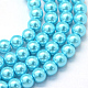 Chapelets de perles rondes en verre peint(X-HY-Q003-6mm-48)-1