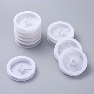 Defective Closeout Sale, Plastic Empty Spools for Wire, Thread Bobbins, White, 82.5x15mm, Center Shaft: 12.5mm(TOOL-XCP0002-07)