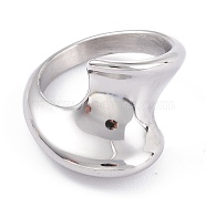 Unisex 304 Stainless Steel Finger Rings, Stainless Steel Color, Size 7, 3.5~16.5mm , Inner Diameter: 17.3mm,(X-RJEW-K233-09B-P)