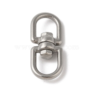 Non-Tarnish 304 Stainless Steel 8 Shape Swivel Clasps, Stainless Steel Color, 34.5x14.5x7.5mm(STAS-S127-03P-01)