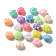 Opaque Acrylic Beads, Paw Print, Mixed Color, 16x18.5x12.5mm, Hole: 3mm, about 226pcs/500g(SACR-G038-03)