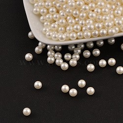 Imitation Pearl Acrylic Beads, No Hole, Round, Beige, 10mm, about 1000pcs/bag(OACR-S011-10mm-Z24)