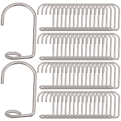 200Pcs 201 Stainless Steel Hooks, Stainless Steel Color, 21x12.5x5.5mm, Hole: 3.5mm(FIND-SP0006-19)