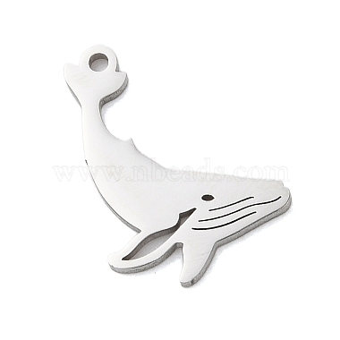 Stainless Steel Color Whale 304 Stainless Steel Pendants