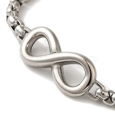 316 Infinity-Gliederarmbänder aus chirurgischem Edelstahl(BJEW-Q349-10AS)-2