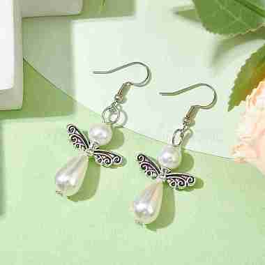 Platinum Alloy & Plastic Dangle Earrings(EJEW-JE05599-01)-2