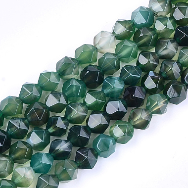 9mm Green Round Natural Agate Beads