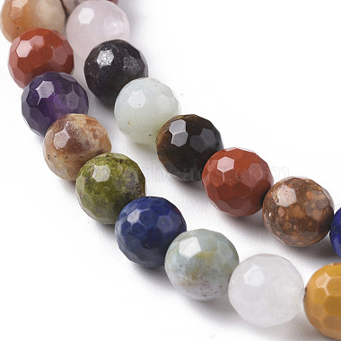 Natural Mixed Gemstone Beads Strands(G-F668-28-6mm)-3