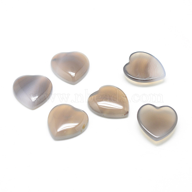 18mm Heart Natural Agate Cabochons