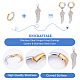 4 Pairs 4 Size Two Tone 304 Stainless Steel Hinged Hoop Earrings for Women(EJEW-UN0002-20)-3