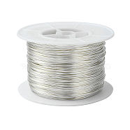 Round Copper Jewelry Wire,Long-Lasting Plated,Silver Color Plated,20 Gauge,0.8mm, about 360.89 Feet(110m)/500g(CWIR-S003-0.8mm-02S)