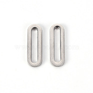 Non-Tarnish 201 Stainless Steel Linking Rings, Laser Cut, Oval, Stainless Steel Color, 14x4.5x1mm, Inner Diameter: 11x1.5mm(STAS-Q239-016A)