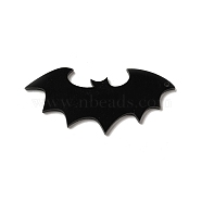 Halloween Opaque Acrylic Pendants, Bat, 28x62x2mm, Hole: 1.6mm(SACR-P020-C03)