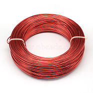 Round Aluminum Wire, Flexible Craft Wire, for Beading Jewelry Doll Craft Making, Red, 22 Gauge, 0.6mm, 280m/250g(918.6 Feet/250g)(AW-S001-0.6mm-23)