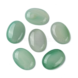 Natural Agate Cabochons, Dyed & Heated, Oval, Dark Sea Green, 30x22x6mm(G-L601-03C-04)