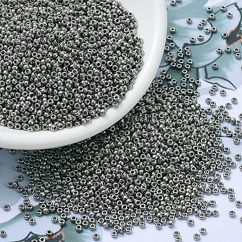 MIYUKI Round Rocailles Beads, Japanese Seed Beads, 11/0, (RR190) Nickel Plated, 2x1.3mm, Hole: 0.8mm, about 5500pcs/50g