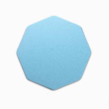 Alloy & EVA Foam Wax Seal Mats, for Wax Seal Stamp, Blue, Octagon, 92x92x3mm