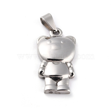 Stainless Steel Color Bear 304 Stainless Steel Pendants