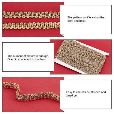 Sparkle Braided Polyester Lace Trim(OCOR-WH0079-24A)-4