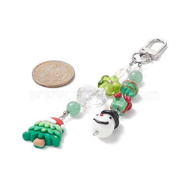 Christmas Handmade Lampwork Pendant Decorations(HJEW-TA00021)-4