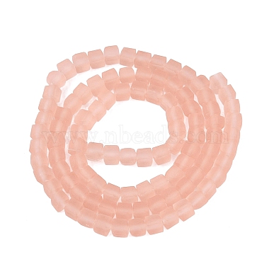 brins de perles de verre d&eacute;poli transparent(GLAA-N072-01A-A04)-2