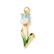 Brass with Enamel Pendants(KK-CBA2F11-06G-03)-1