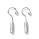 304 Stainless Steel Screw Hooks Shape Dangle Earrings for Woman(EJEW-F312-09P)-1