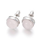 Natural Rose Quartz Stud Earrings(EJEW-F162-H08)-2