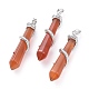 Natural Carnelian/Red Agate Big Pointed Pendants(G-F696-B07)-1