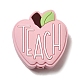 Teachers' Day Apple with Word Teach Silicone Focal Beads(SIL-D005-01A-01)-1