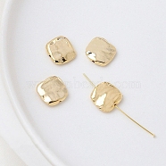 Brass Spacer Beads, Golden, Square, 12x12mm, Hole: 2mm(PW-WG22851-07)