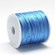 Nylon Thread, Rattail Satin Cord, Dodger Blue, about 1mm, about 76.55 yards(70m)/roll(NWIR-Q010A-374)