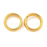 Brass Split Rings, Double Loops Jump Rings, Real 18K Gold Plated, 6x2mm, Inner Diameter: 5mm, Single Wire: 0.7mm, 170pcs/20g(KK-N254-37G)