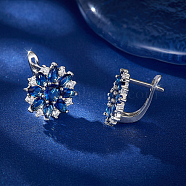 925 Sterling Silver Snowflake Stud Earrings for Women(RU1478-1)